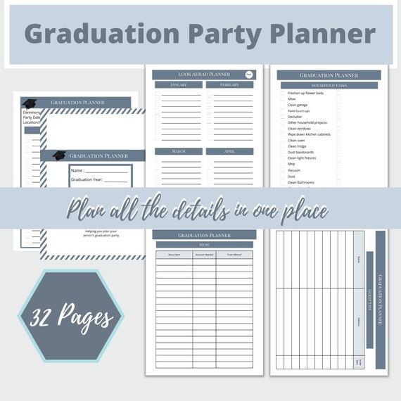 Graduation Party Planner Printable | Etsy