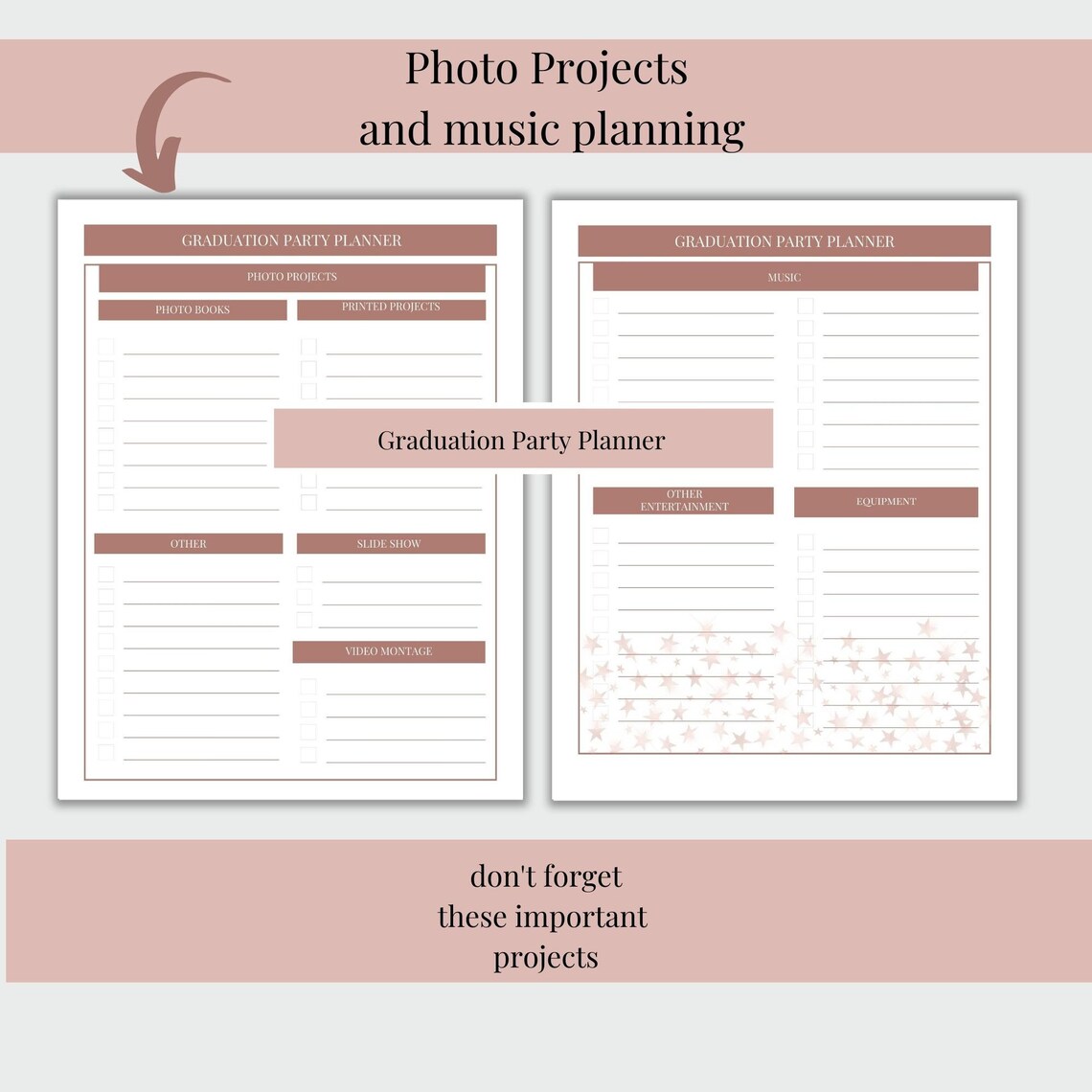 Graduation Party Planner, Printable, Graduation Open House, - Etsy