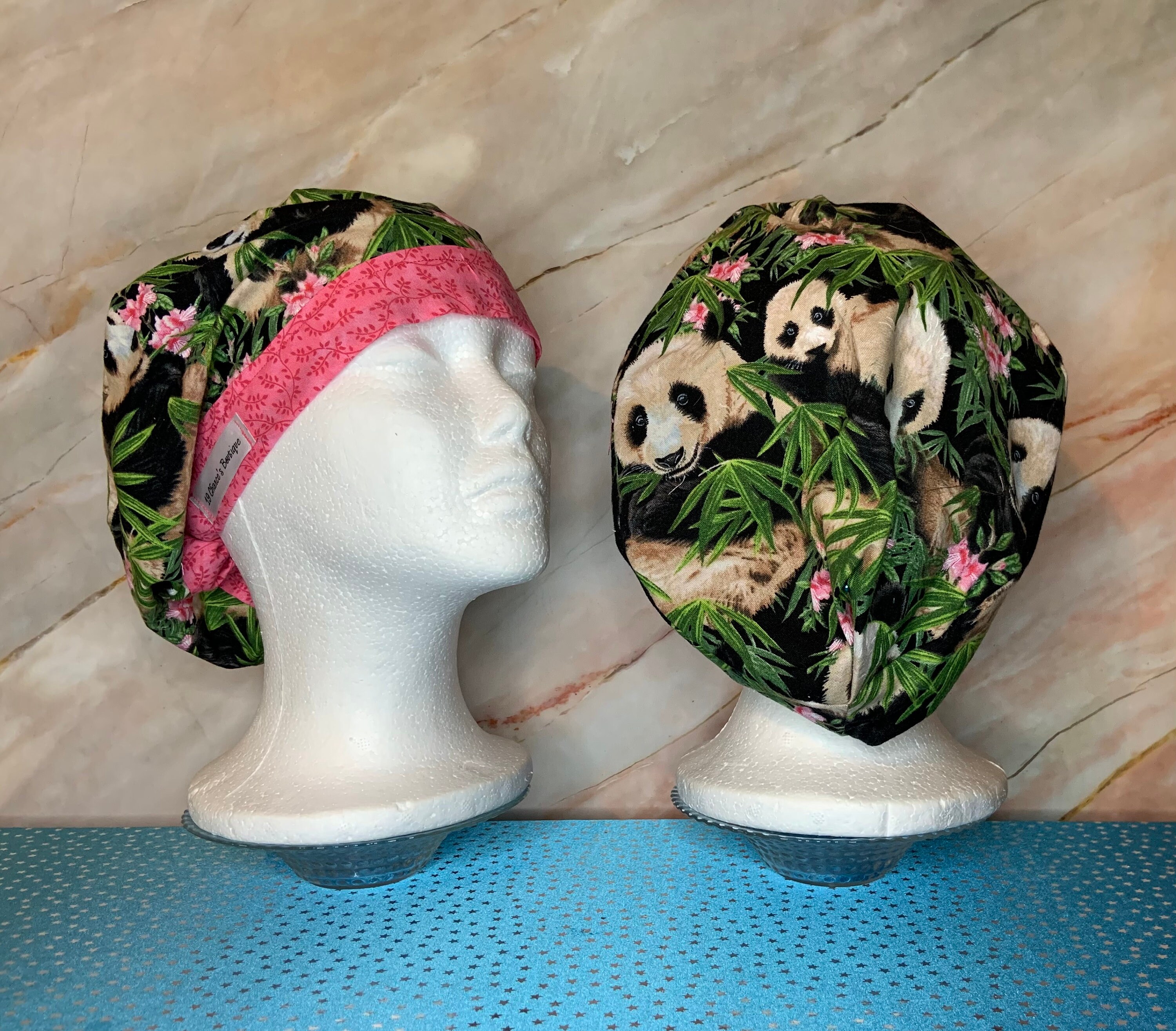 19ChancesBoutique The Nikki Woman's Giant Panda Scrub Cap with Cordlock