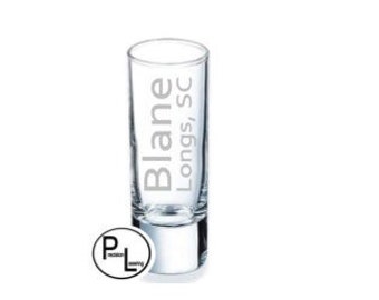 Engraved Shot Glass, Etched Shot Glass, 2oz Personalized Etched Shot Glass, Personalized Engraved Heavy Base Shot Glass
