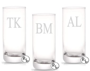 Engraved High Ball Glass, Etched Champagne Cocktail Glass, 13oz Personalized Etched Glass, Personalized Engraved Mojito Glasses