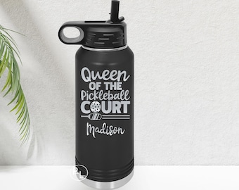 Pickleball Water Bottle, Pickleball Tumbler, Engraved Tumbler, Engraved  Bottle, 15 Images To Choose From, Many Tumbler Styles & Colors