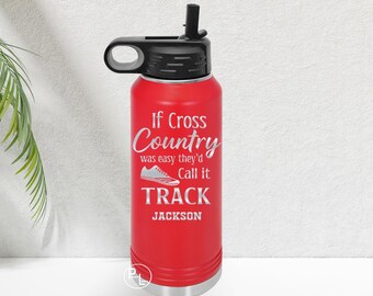 Cross Country Water Bottle, Cross Country Tumbler, Engraved Tumbler, Engraved Bottle, 8 Images To Choose From, Many Tumbler Styles & Colors
