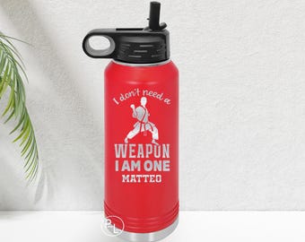 Karate Bottle, Karate Tumbler, Engraved Tumbler, Engraved Karate Cups, 15 Images To Choose From, Many Tumbler Styles And Colors