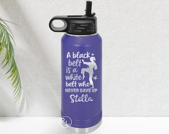 Karate Bottle, Karate Tumbler, Engraved Tumbler, Engraved Karate Cups, 15 Images To Choose From, Many Tumbler Styles And Colors