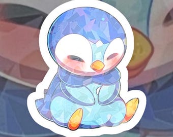 Piplup Sleepy Holographic Sticker