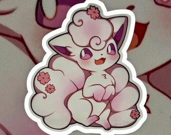 White Fox Vinyl Sticker