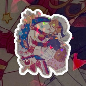CCS Sakura Roller Skater Holographic Sticker