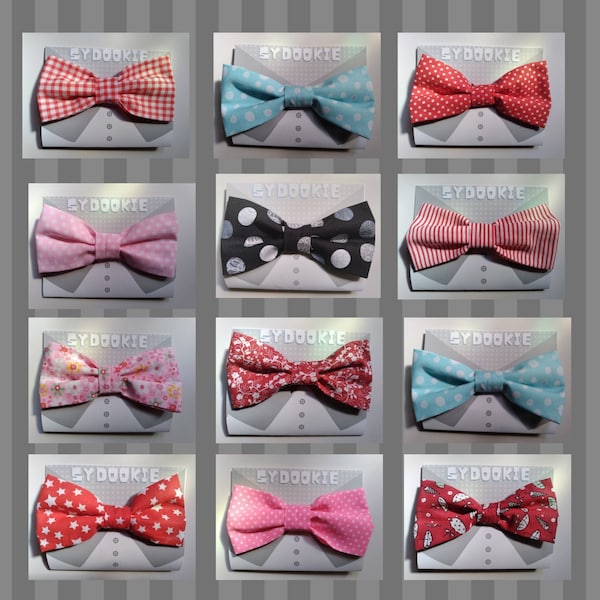Handmade Pre-Tied Fun Bow Tie with Fully Adjustable Matching Neck Band