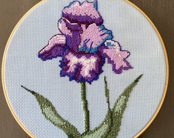 iris cross stitch