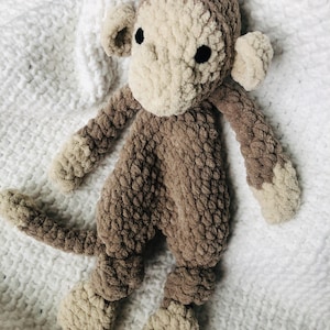 Monkey Snuggler | Monkey Lovey | Handmade Crochet Monkey