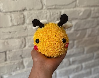 Fuzzy Handmade Bumblebee Crochet Plushie