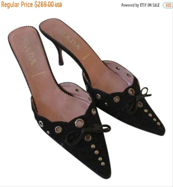 FallFRENZY15 Classic PRADA Black Scamosciato Suede