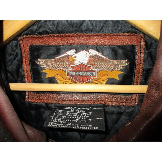 Vintage Harley Davidson Brown Leather Motorcycle … - image 4