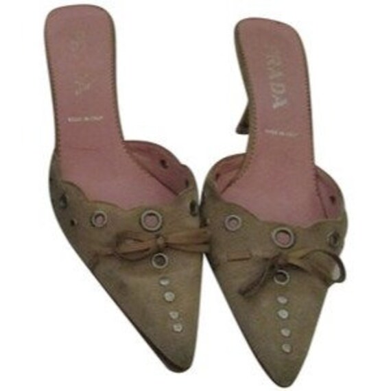 PRADA Terra Tan Sand Sabbia Suede Scamosciato Kitt