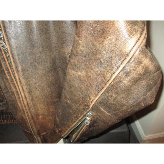 Vintage Harley Davidson Brown Leather Motorcycle … - image 3
