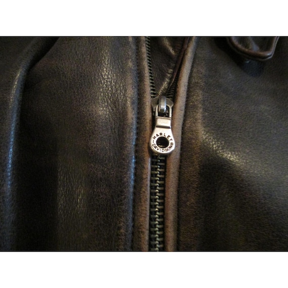 Vintage Harley Davidson Brown Leather Motorcycle … - image 11