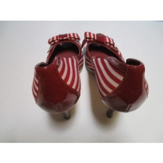 Sergio Zelcer Vintage Red and White Striped Fabri… - image 7