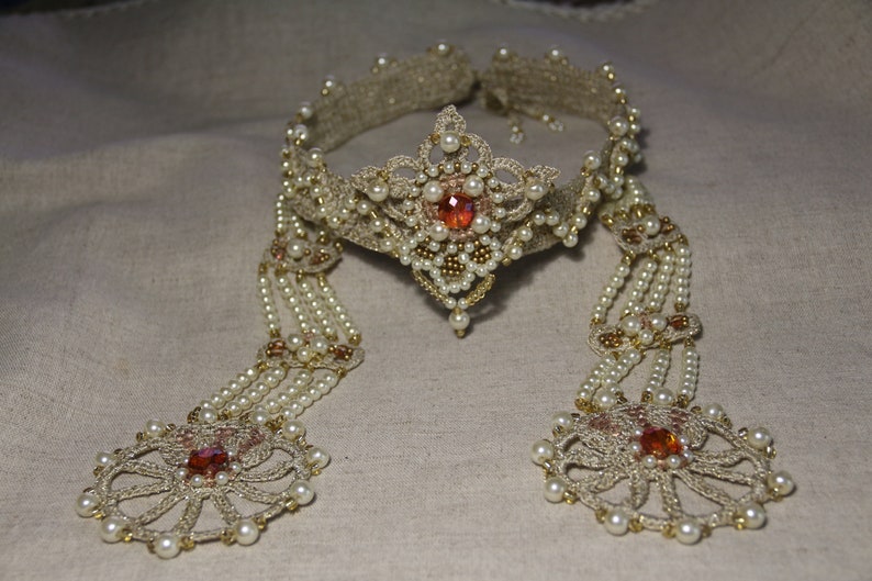 Wedding Kokoshnik Crown Diadem Tiara Hand Embroidered Crown Etsy