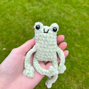MADE TO ORDER Tiny velvet frog plushie image 1