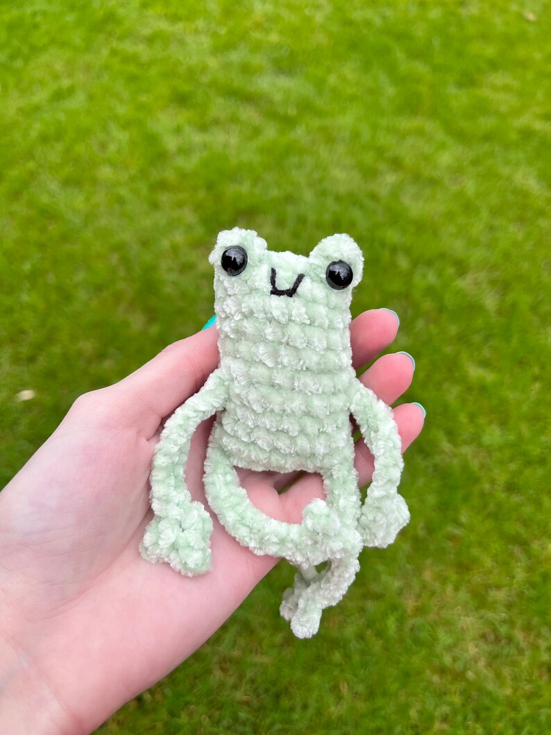 MADE TO ORDER Tiny velvet frog plushie image 1