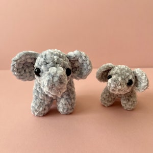 MADE TO ORDER Mini crochet elephant, elephant soft plush image 4