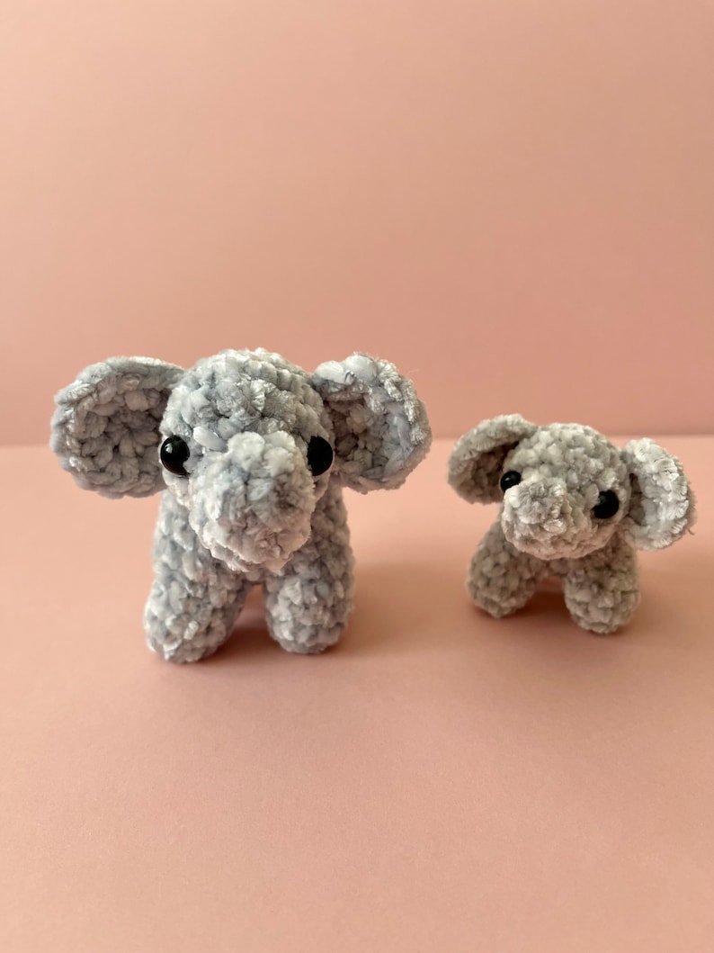 MADE TO ORDER Mini crochet elephant, elephant soft plush image 4