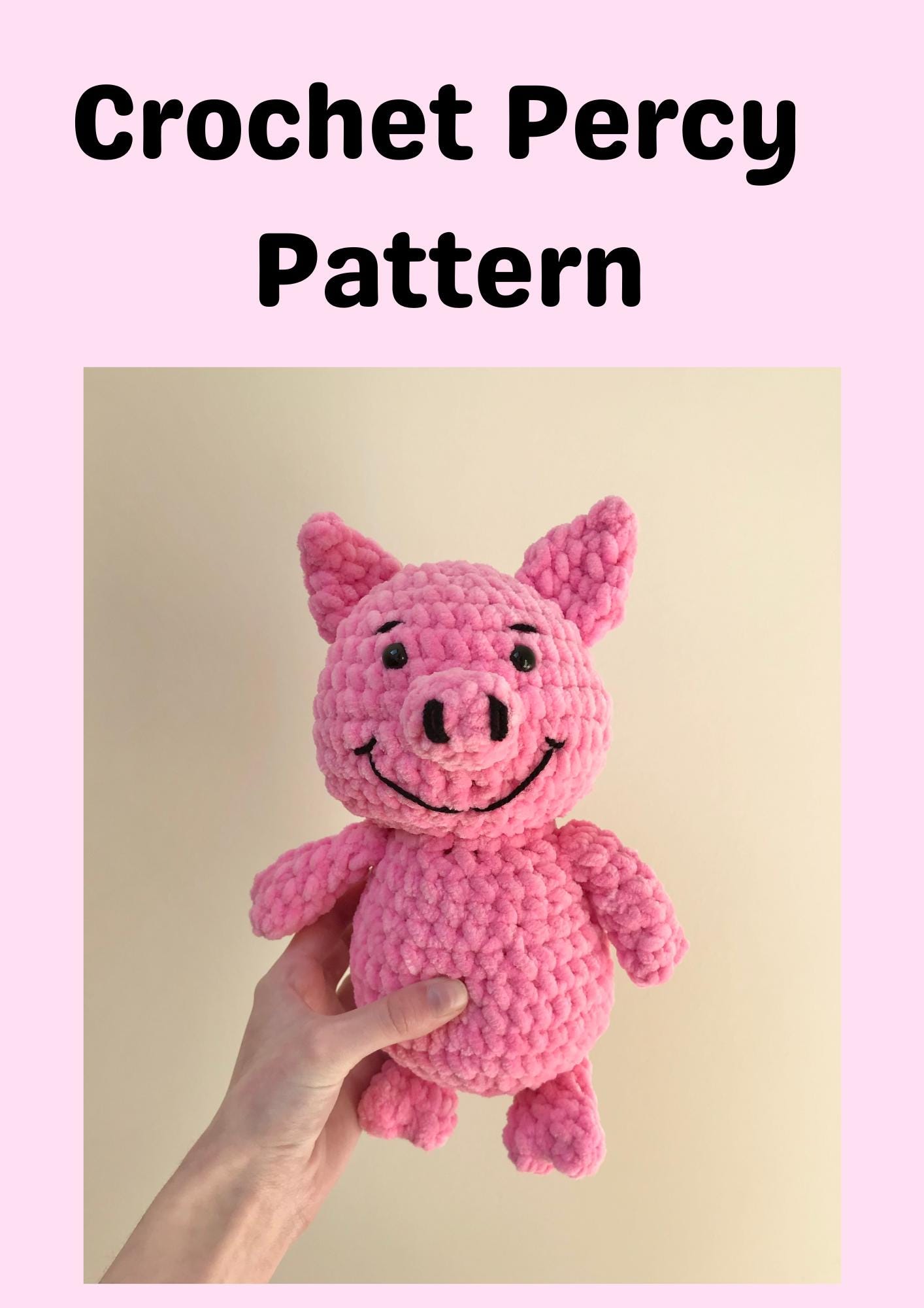 32 Our List of Adorable Crochet Pigs: Create Your Own Pig Plushie! 18 Crochet Percy Pattern Amigurumi Pig