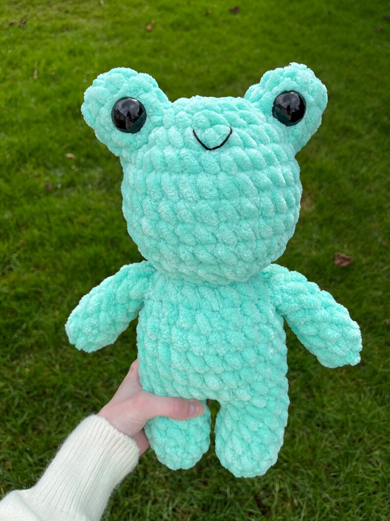 Jumbo Chunky Frog Plushie Crochet Frog Plush Etsy UK