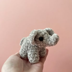 MADE TO ORDER Mini crochet elephant, elephant soft plush image 2