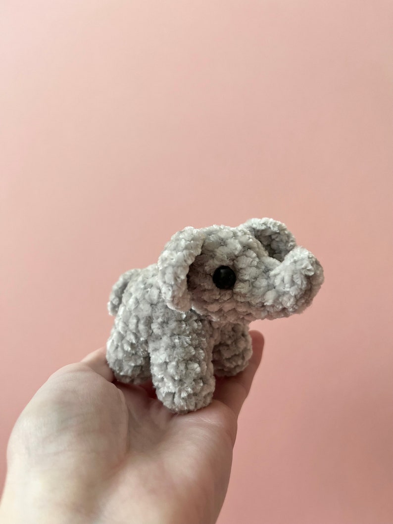 MADE TO ORDER Mini crochet elephant, elephant soft plush image 2