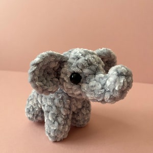 MADE TO ORDER Mini crochet elephant, elephant soft plush image 3