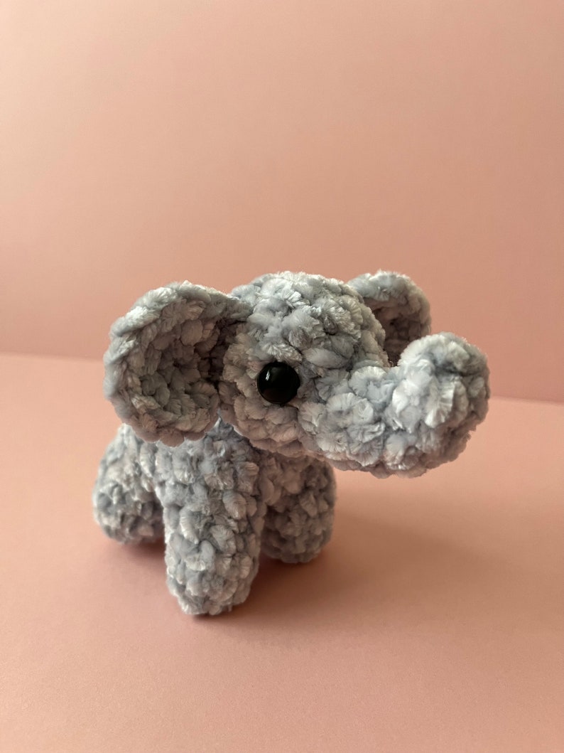 MADE TO ORDER Mini crochet elephant, elephant soft plush image 3