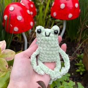 MADE TO ORDER Tiny velvet frog plushie image 2