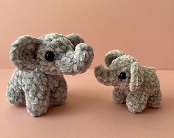 MADE TO ORDER ** Mini crochet elephant, elephant soft plush