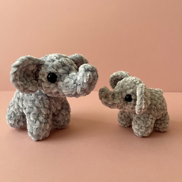 MADE TO ORDER ** Mini crochet elephant, elephant soft plush