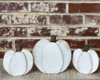 Rustic Wood Pumpkins / Fall Decor - Etsy