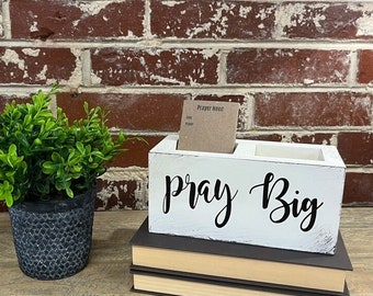 Prayer Box, Handmade Wooden Gift, Inspirational Encouragement Gift, Wedding Gift, Christmas Gift, Prayer Journal, Christian Home Decor
