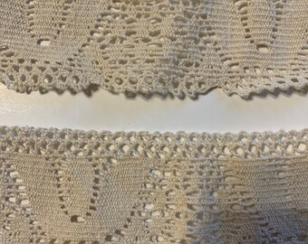 Vintage Lace, Antique Lace, 3 Yards Vintage Lace, 3 Yards Antique Lace, 2 5/8 Inch Vintage Lace, Cream Vintage Lace, Cream Antique Lace