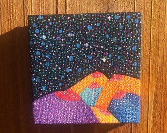 Stippled Nipples Tittyscape Acrylic Painting