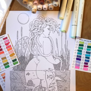 Medusa Coloring Page+