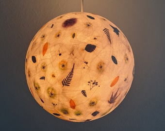 Round lampshade plants, ceiling lamp, hanging lamp, natural materials