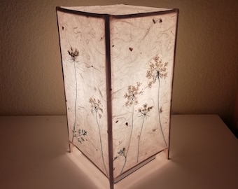 Square floor lamp plants pressed wild carrot