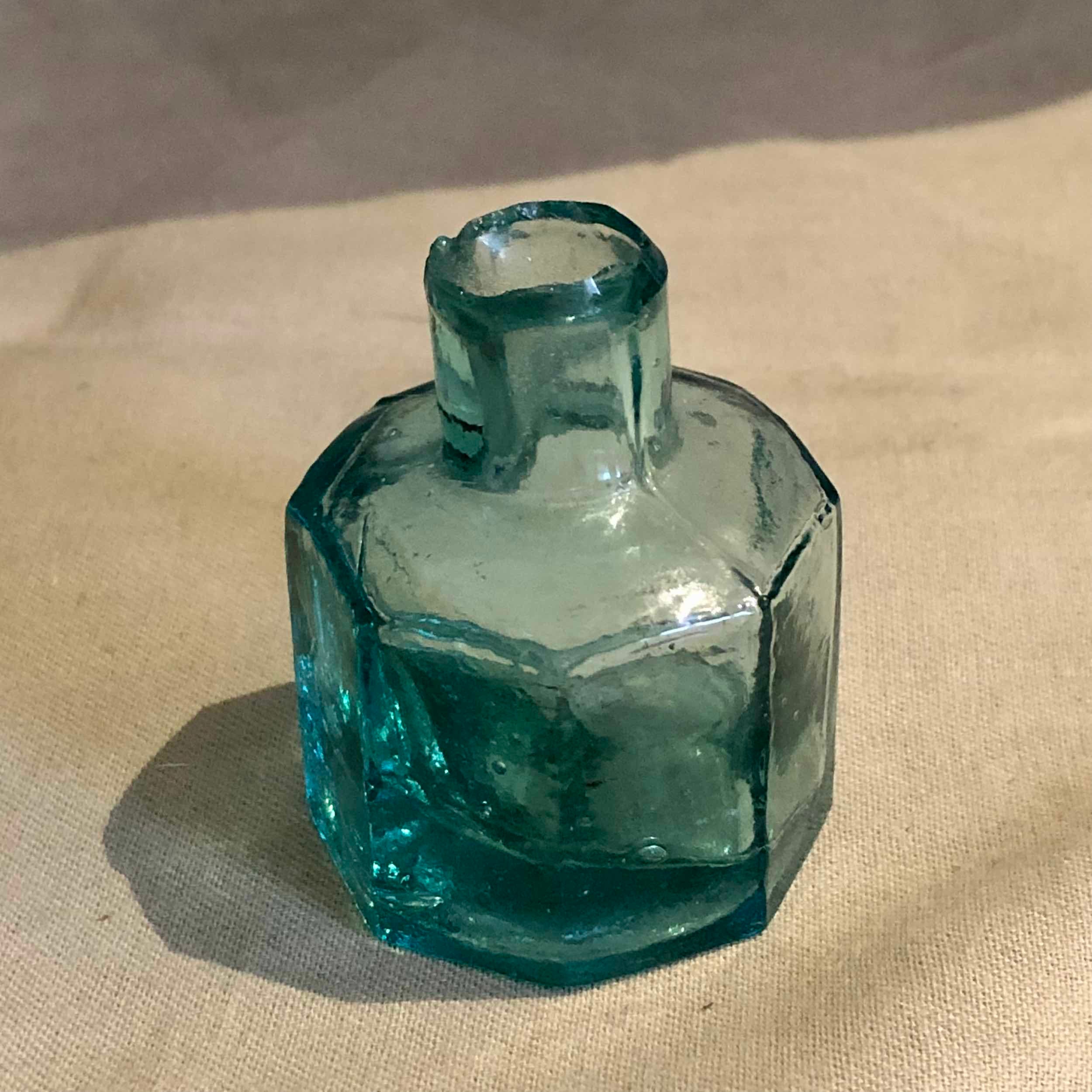 19th Century Blown Mold Ink Bottle - Etsy