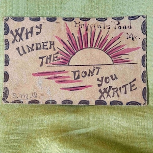 Vintage Leder Novelty Postkarte
