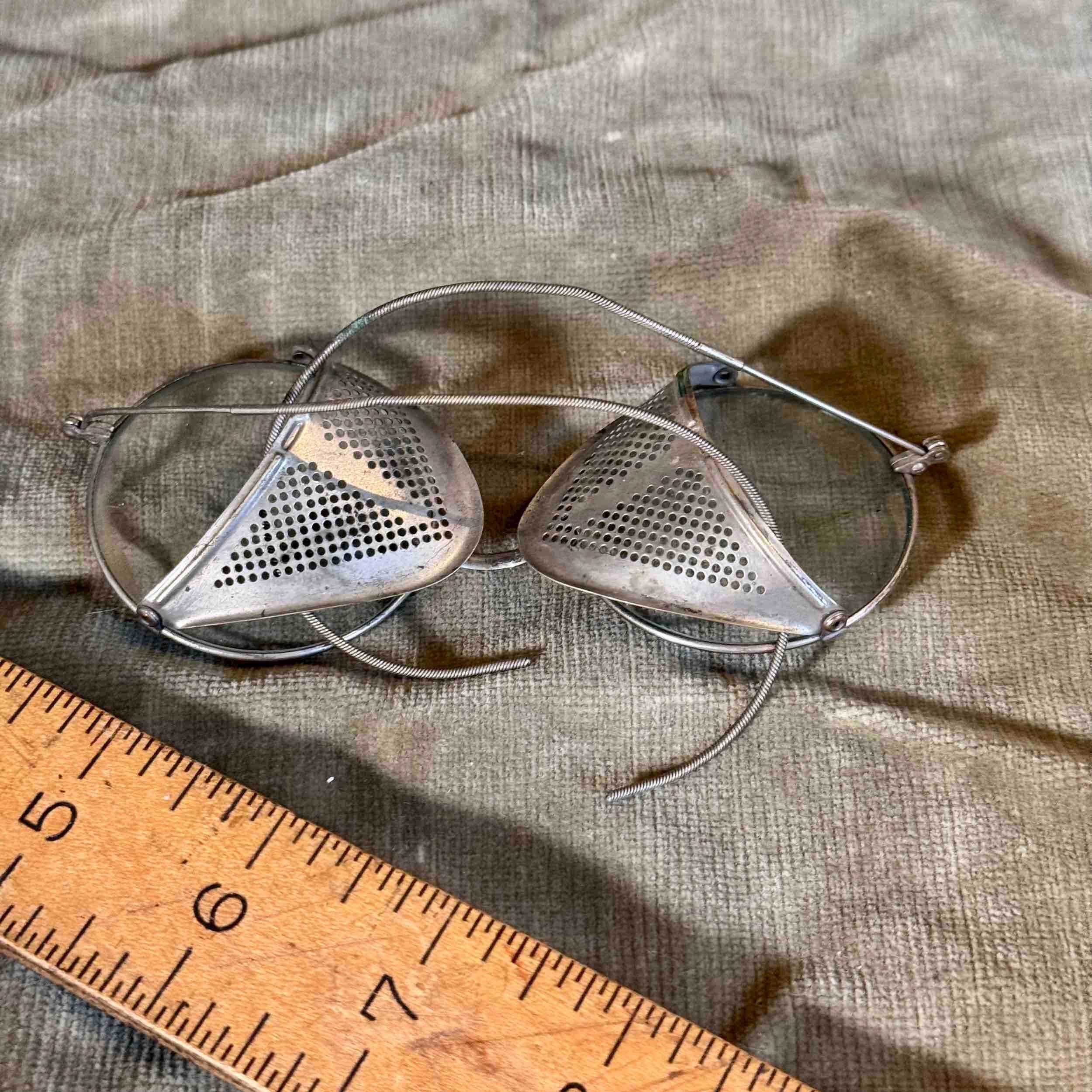 Vintage Sellstrom Safety Vent Side Guards Glasses Traditional Safety Glasses - Red Clouds Collective - Made in  main image 2
