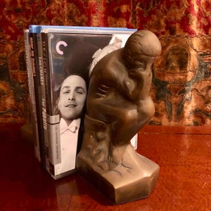 Bronze Overlay &quot;The Thinker&quot; Bookends