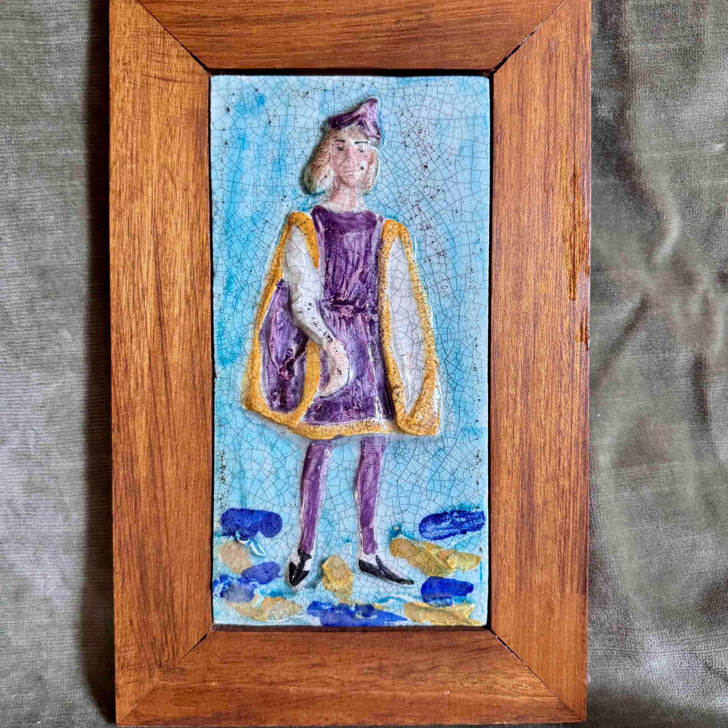 ミッドセンチュリーのイタリアのレリーフ タイル、おそらく