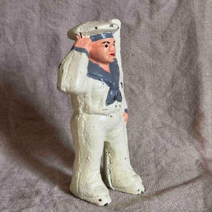 Vintage Cast Iron Sailor Still Bank