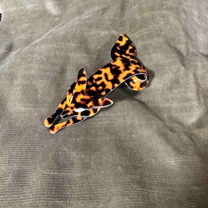 Vintage Léa Stein Paris Figural 4 3/4 Inch Fox Brooch